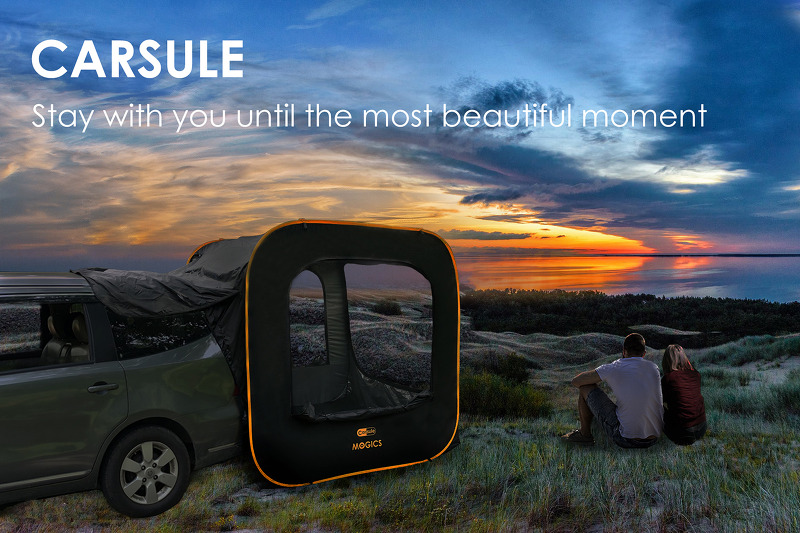 캠핑족을 위한 새로운 차량용 텐트 CARSULE