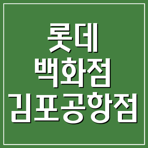 롯데백화점 김포공항점 휴무일 영업시간 전화번호 정보