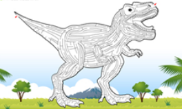 공룡 미로찾기 색칠공부 카드 도안 프린트