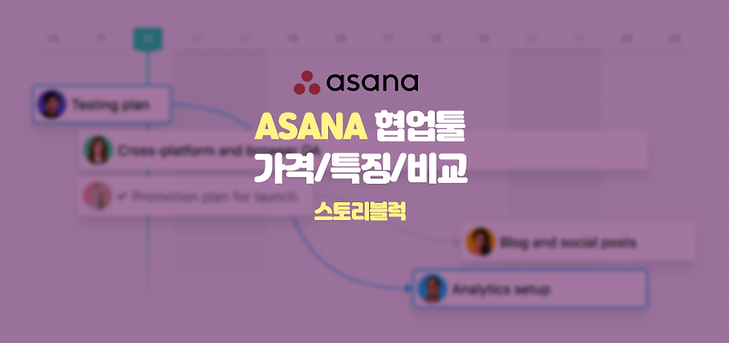 Asana 아사나 협업 도구로 괜찮은 선택 가격 노션 슬랙 간단 비교