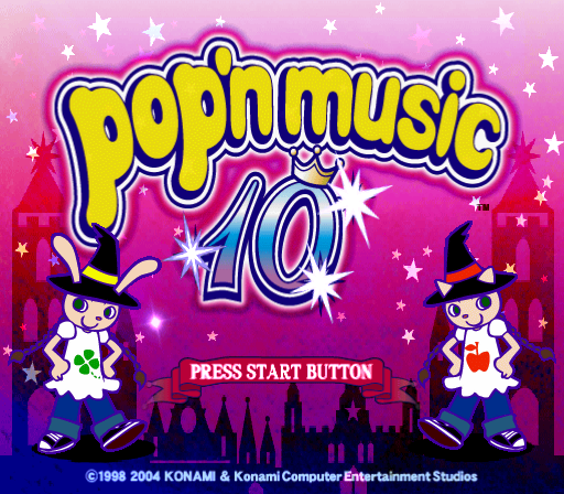 코나미 / 리듬 게임 - 팝픈 뮤직 10 ポップンミュージック10 - Pop'n Music 10 (PS2 - iso 다운로드)