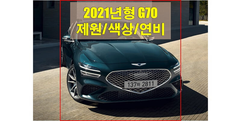 2021년형 제네시스 G70 색상과 인테리어, 제원, 연비, 휠과 타이어 규격
