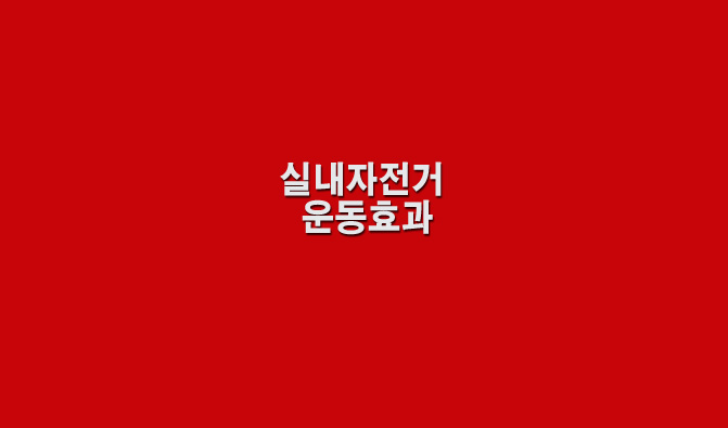 실내자전거 운동효과 헬스바이크 추천