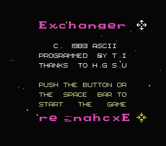 Exchanger - MSX (재믹스) 게임 롬파일 다운로드