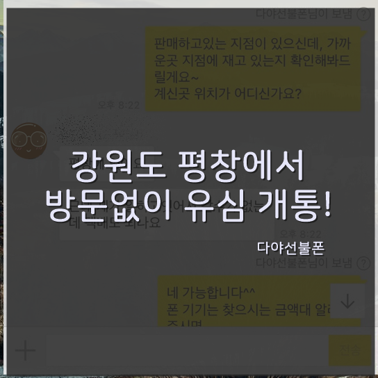 강원도 평창에서 방문없이 유심개통!