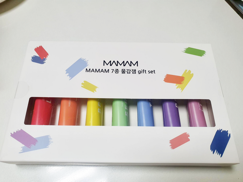 아이들 잼 놀이 가능한 마맘(MAMAM)  물감잼 7종 기프트 세트 구입 후기