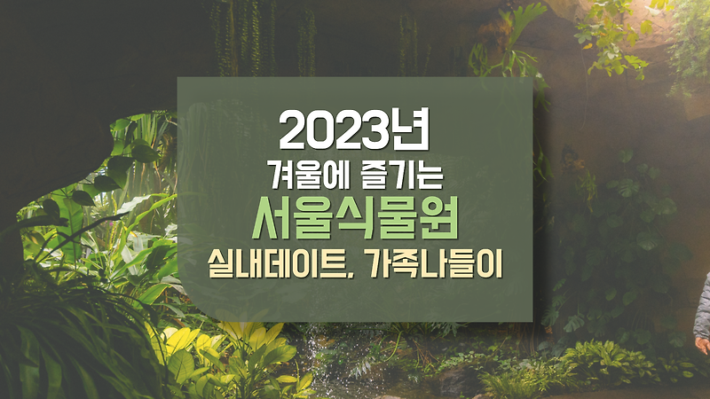 2023년 겨울 서울식물원 인생 사진도 남기고 힐링도 해보세요.