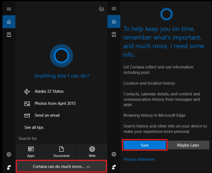 윈도우10 작업표시줄에서 Cortana 제거하는 방법