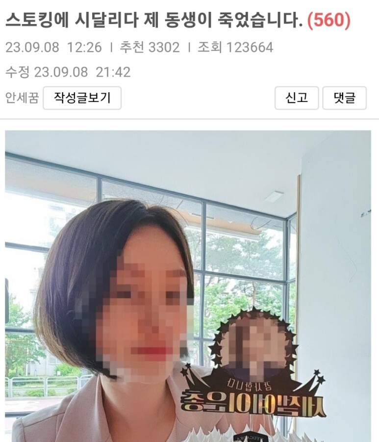 인천 이은총 스토킹 살인사건 논현동 데이트 폭력 살해 이유 원인 탄원서 링크
