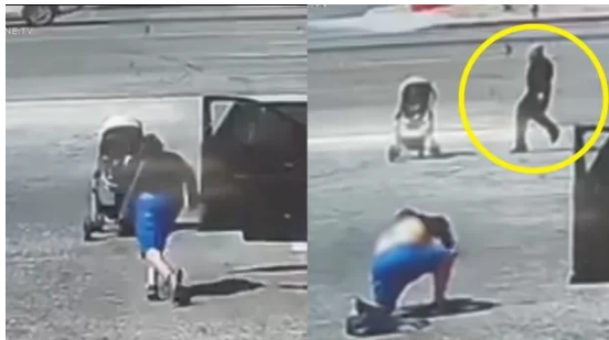 미국 4차선 도로로 굴러간 유모차 간발의 차로 어린아이 구한 노숙자 영상 로널드 레스만