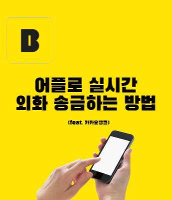 어플로 실시간 외화 송금하는 방법 +이미지 첨부 (feat. 카카오 뱅크)