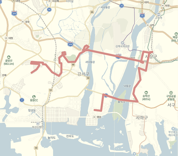 부산 1005번버스 노선, 시간표 ::  한국해양대, 사상역, 동아대, 렛츠런파크