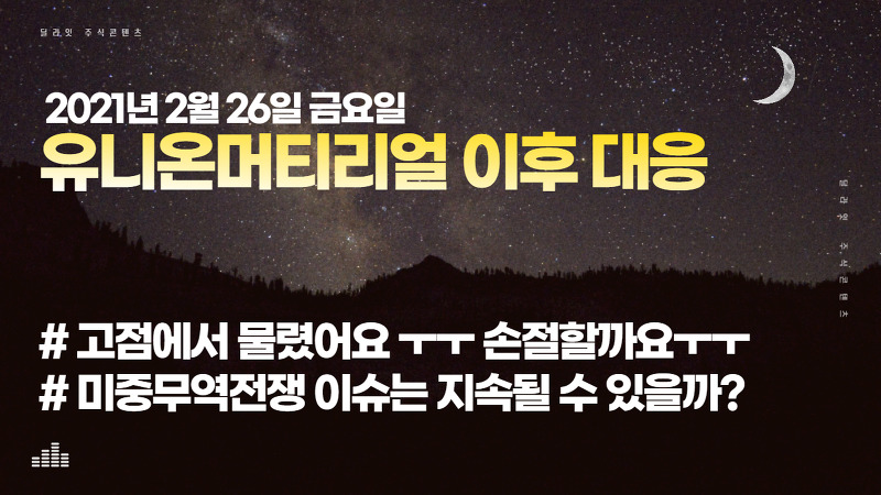 [주식차트보는법] 미중무역전쟁 희토류 관련주 유니온머티리얼 이후 대응은? - 주식 딜라잇