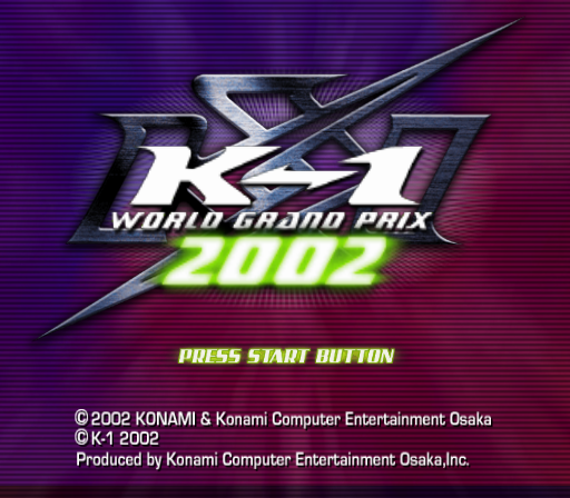 코나미 / 격투 액션 - K-1 월드 그랑프리 2002 ケー1ワールドグランプリ2002 - K-1 World Grand Prix 2002 (PS2 - iso 다운로드)