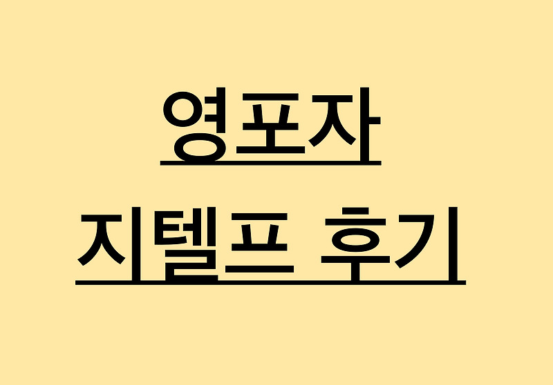 영포자의 지텔프 후기