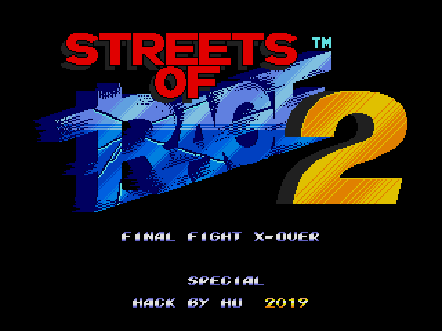 메가드라이브 / Mega Drive - 스트리트 오브 레이지 2 개조롬 (Streets of Rage 2 FF Xover 2019 Special Air Combo Edition)