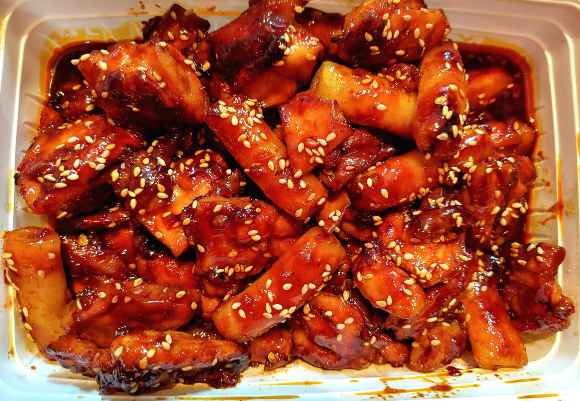 <지코바 치킨> 숯붗양념구이 솔직후기 (보통맛)