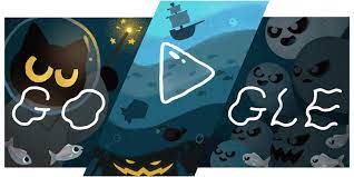 [구글게임] Spooky cat, 할로윈 2020, 할로윈 게임, 구글 할로윈 게임