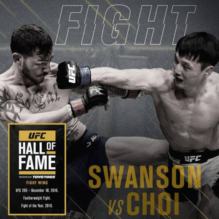 UFC 최두호 - 컵 스완슨 경기 ‘명예의 전당’ 한국인 최초 헌액