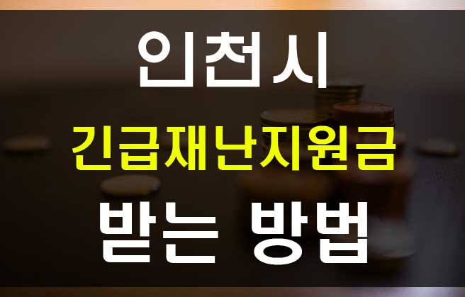 인천시 긴급재난지원금 신청방법과 소상공인 지원