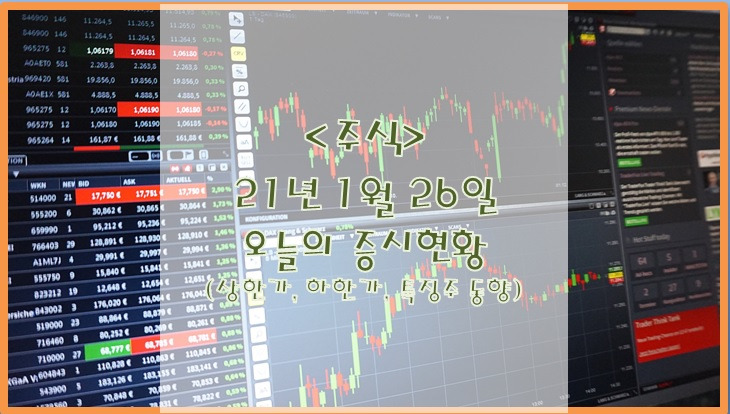 [주식](1월 26일) 오늘의 증시현황 (상한가, 하한가, 특징주)