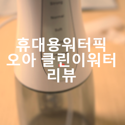 잇몸관리 휴대용 구강세정기 워터픽 추천 오아 클린이워터 리뷰