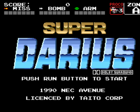 (NEC Avenue) 슈퍼 다라이어스 - スーパーダライアス Super Darius (PC 엔진 CD ピーシーエンジンCD PC Engine CD - iso 파일 다운로드)