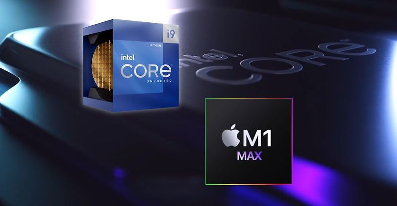 애플 M1맥스 가 인텔의 새로운 칩보다 느린이유