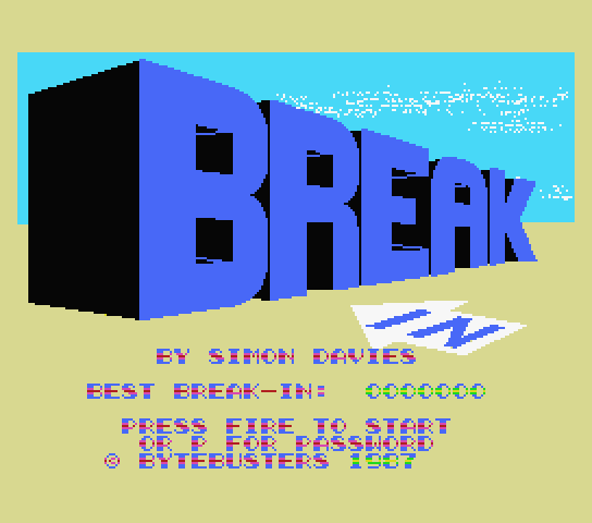 Break In - MSX (재믹스) 게임 롬파일 다운로드