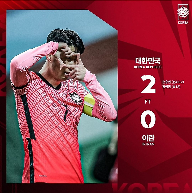 대한민국 이란 경기기록 축구최종결과