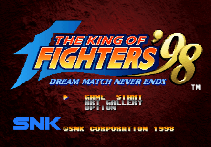 SNK / 대전격투 - 더 킹 오브 파이터즈 98 드림 매치 네버 엔즈 ザキングオブファイターズ'98 - The King of Fighters '98 Dream Match Never Ends (PS1 - iso 다운로드)