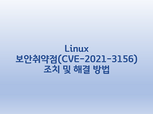 [Linux] Sudo 명령어에서 힙 버퍼 오버플로우로 인해 발생하는 권한상승 취약점(CVE-2021-3156) 조치 및 해결 방법