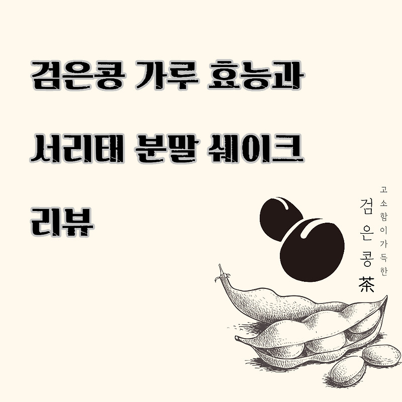검은콩 가루 효능과 서리태 분말 쉐이크 리뷰