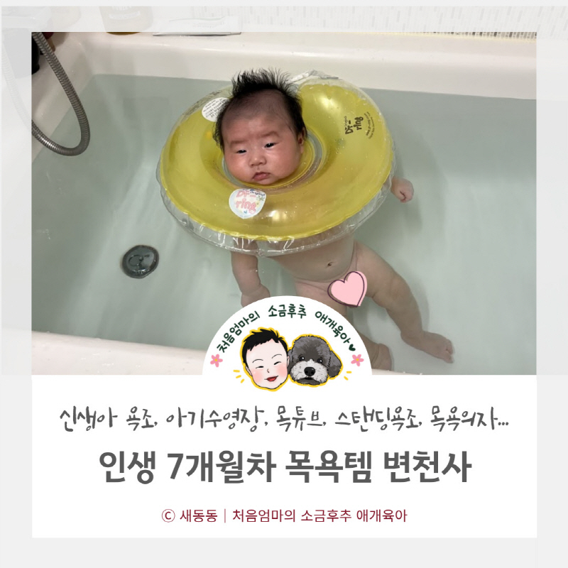인생 7개월차 목욕템 변천사 (신생아 욕조, 아기수영장, 목튜브, 스탠딩욕조, 목욕의자)