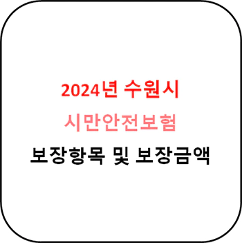 2024년 수원시 시민안전보험 상세정보