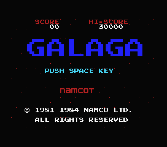 Galaga - MSX (재믹스) 게임 롬파일 다운로드