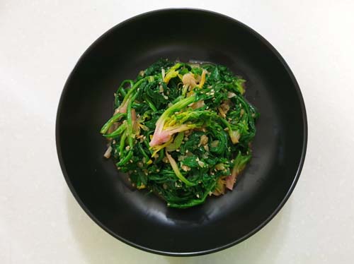 시금치(섬초) 무침 만들기 / Seasoned Spinach