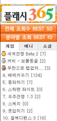 플래시게임 사이트 추천 무료 게임 플레이 TOP5