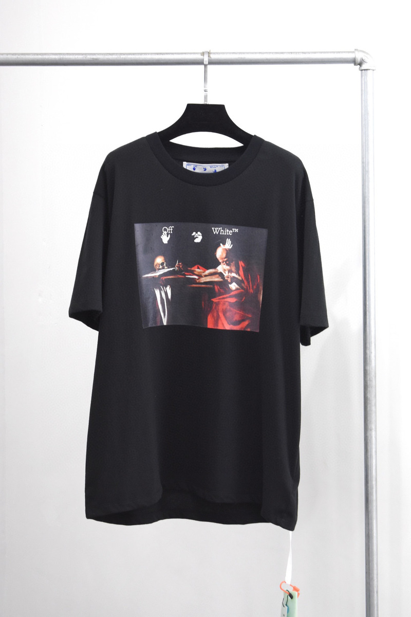 [OFF WHITE] 오프화이트 카라바지오 페인팅 반팔 티셔츠