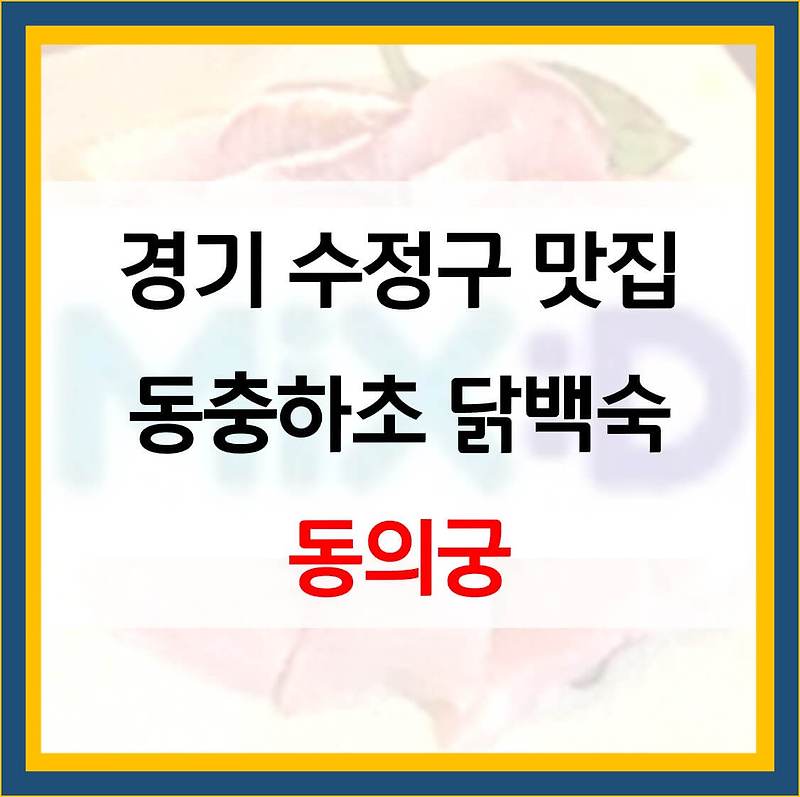 동충하초 닭백숙 동의궁 경기 성남 맛집 위치