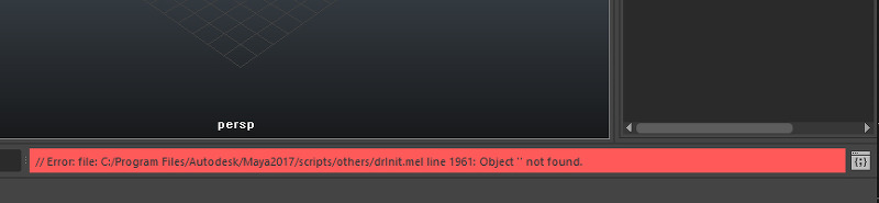 [Maya_Error] drlnit.mel line 1961: Object not found 오류