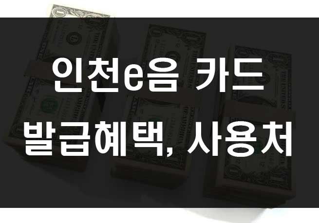 인천 재난기본소득 인천e음 카드 발급 혜택과 사용처