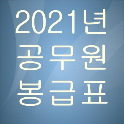 2021년 공무원 봉급표