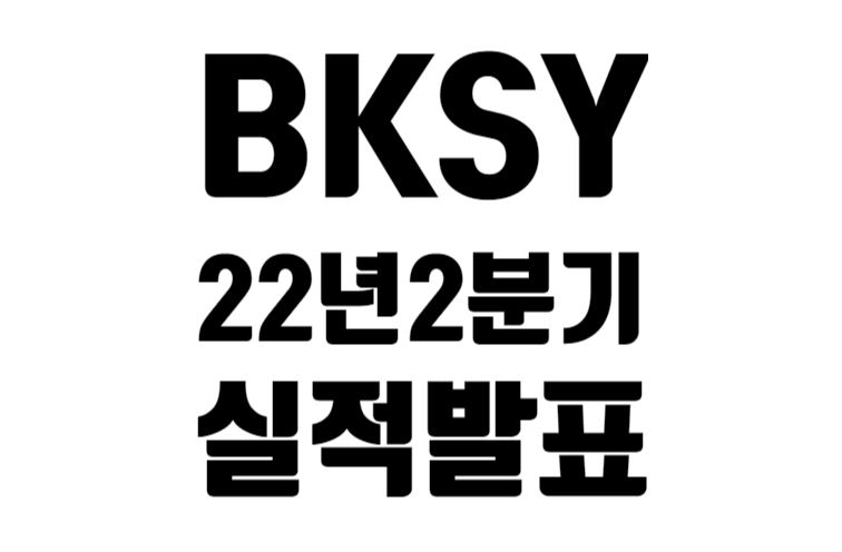 BKSY 22년 2분기 실적 발표