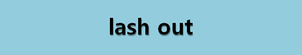 뉴스로 영어 공부하기: lash out (비난하다)