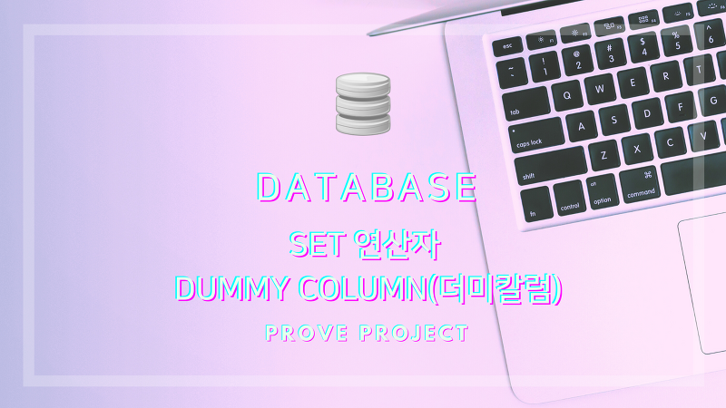 DATABASE | SET 연산자 Dummy Column(더미칼럼) 사용방법과 사용이유