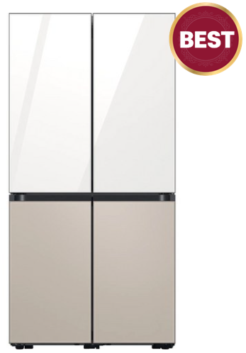 RF85B90023Y 삼성전자 비스포크 프리스탠딩 4도어 냉장고 추천 875L (+방문설치,글램화이트,새틴베이지)