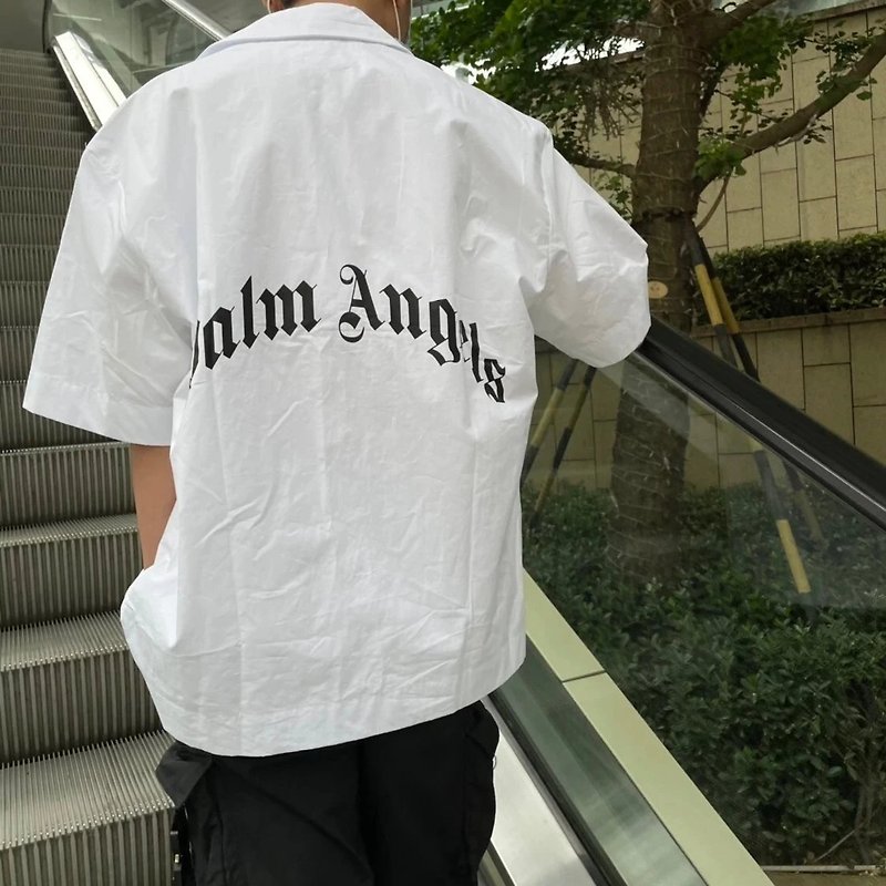 [PALM ANGELS] 팜엔젤스 백 로고 반팔 셔츠