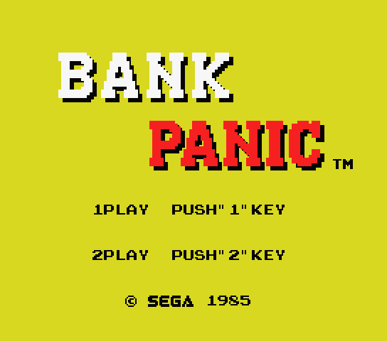 Bank Panic - MSX (재믹스) 게임 롬파일 다운로드