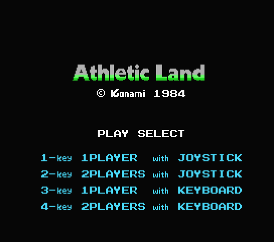 Athletic Land - MSX (재믹스) 게임 롬파일 다운로드